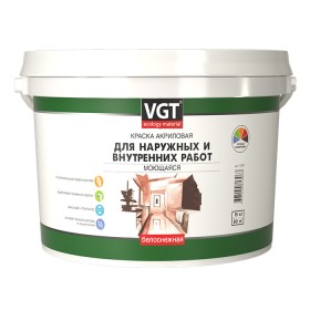 Краска для наружных и внутренних работ моющаяся «Белоснежная» ВД-АК-1180
